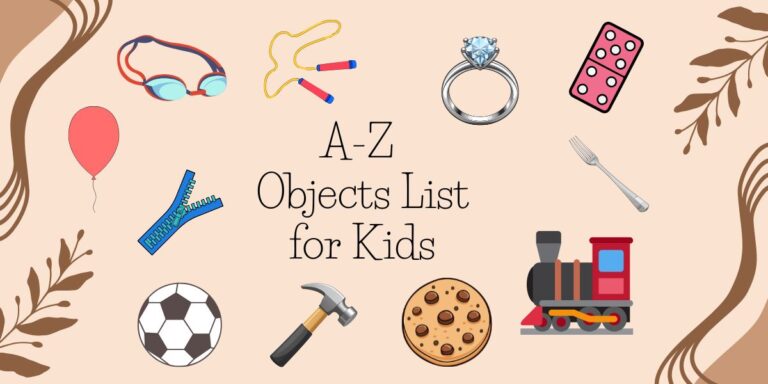 A-Z Objects List for Kids