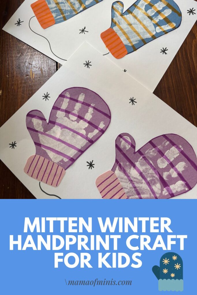 Mitten WInter Handprint Craft for Kids