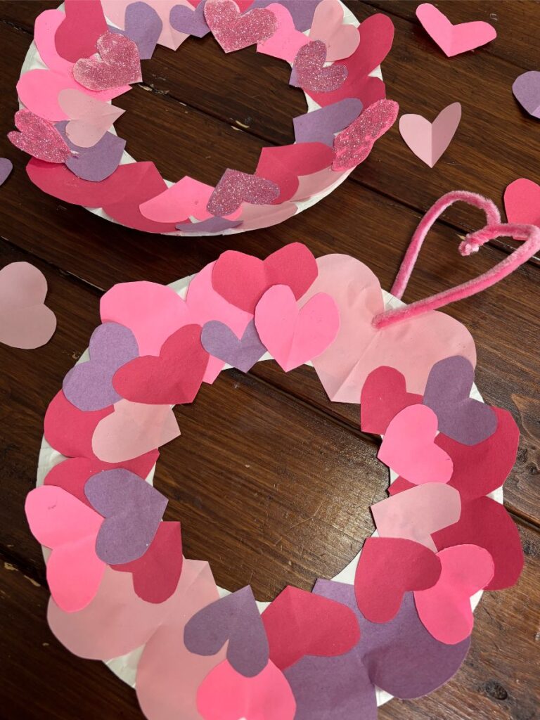 Valentine's Day Wreath Craft for Kids