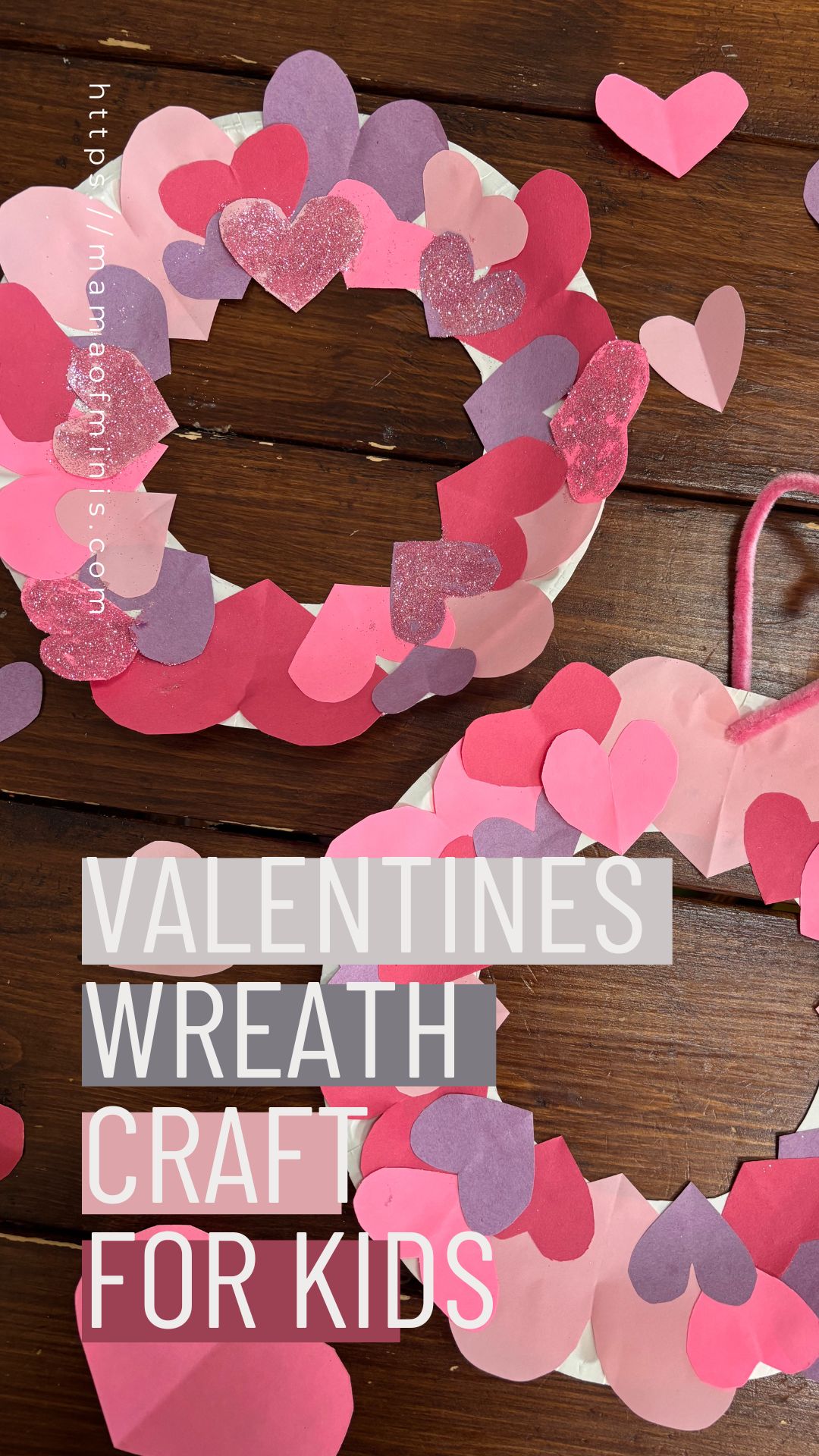 Valentine's Day Heart Wreath Craft for Kids