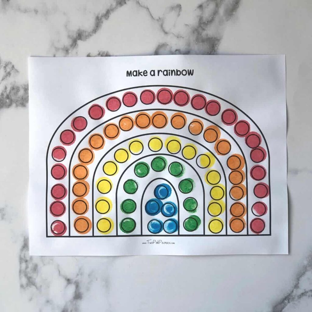 Rainbow Dot Marker Printable