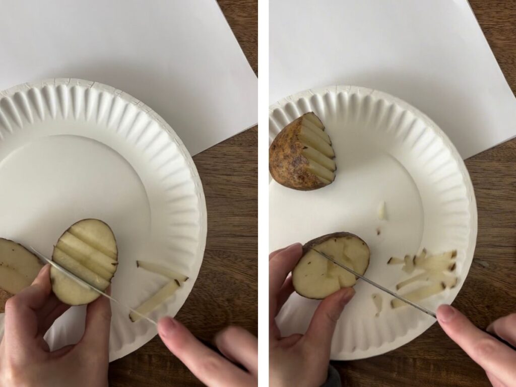 Potato Easter Egg Carving