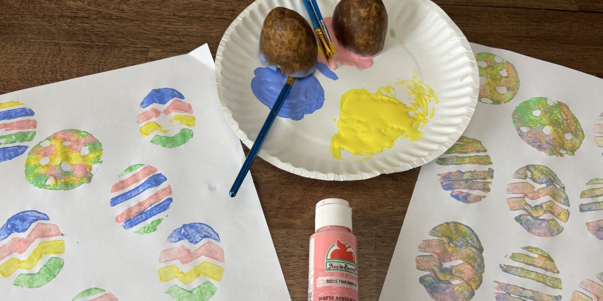 Potato Easter Egg Stamps
