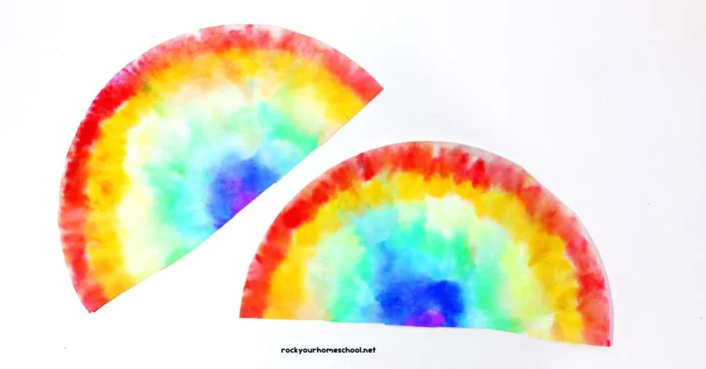 Coffee Filter Rainbow Craft