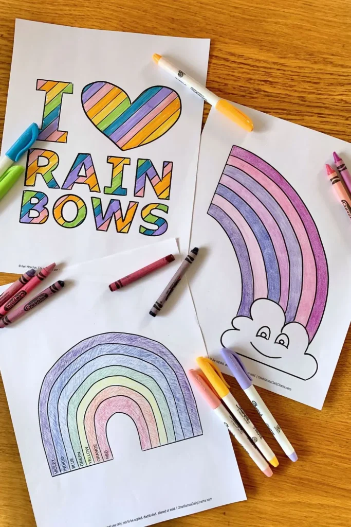 Rainbow Coloring Pages