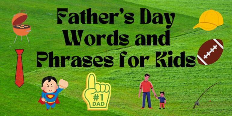 Father's Day Words and Phrases for Kids