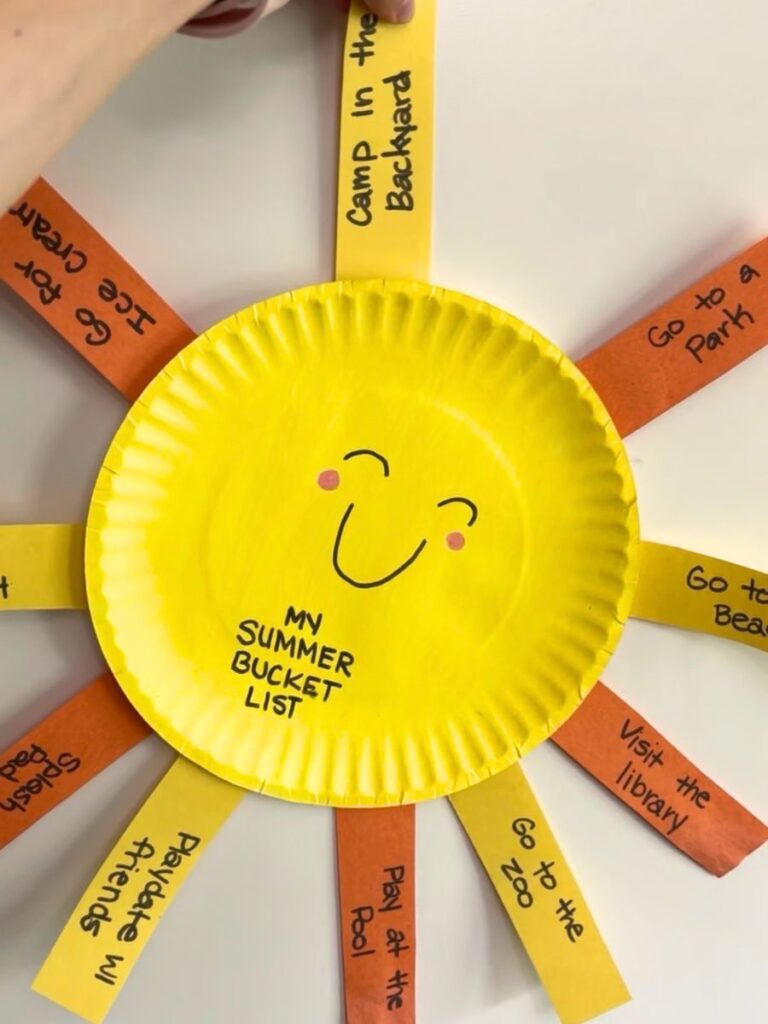 Summer Bucket List Craft Hanging Up