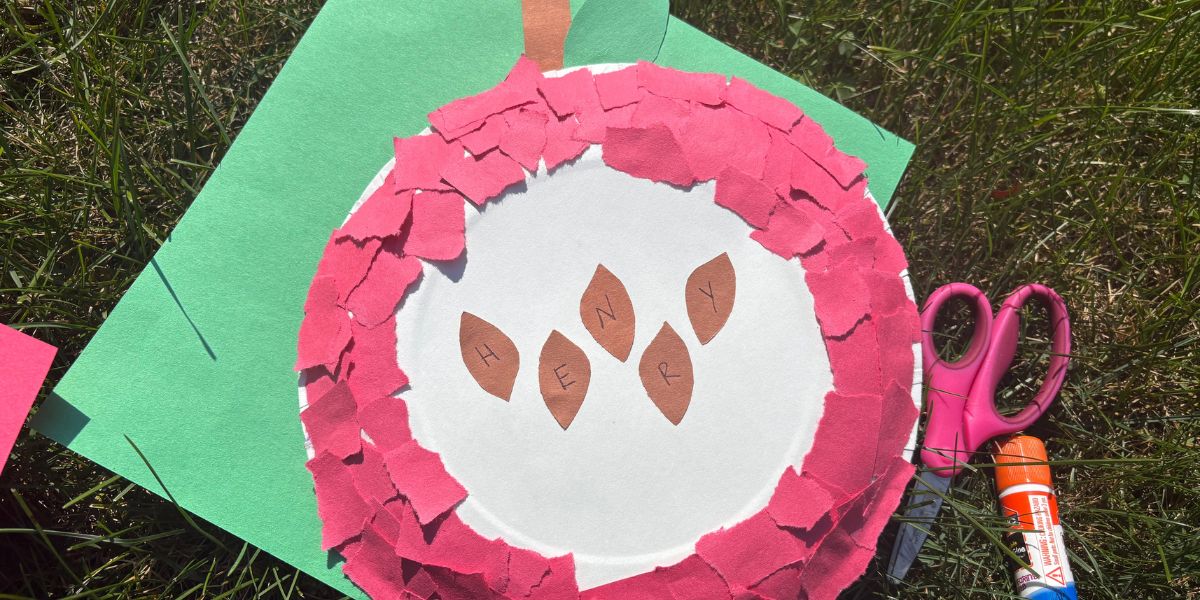Name Recognition Back to School Apple Craft for Kids