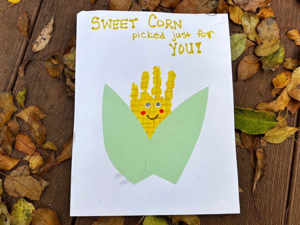 Handprint Corn Craft Keepsake